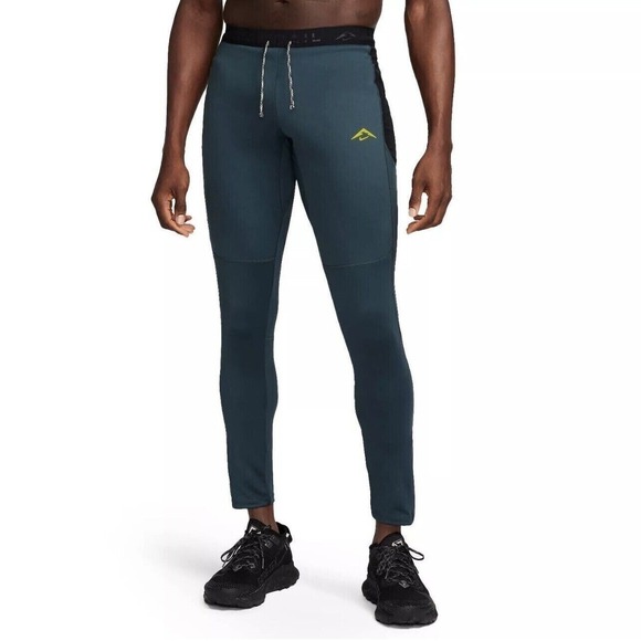 Nike Trail Lunar Ray Winterized Running Tights Hiking Men XL Green (FB8599-328) - Picture 1 of 7